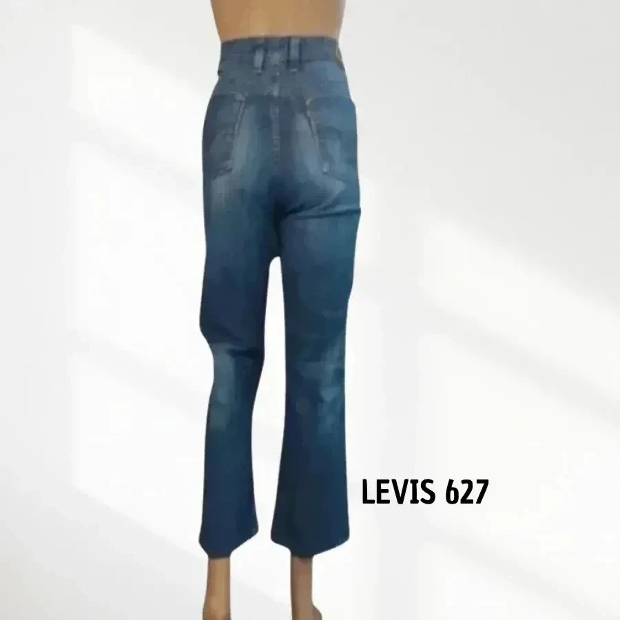 Levis vintage y2k 627 straight fit - taille haute - extensible -bleu vintage